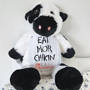 Chick-Fil-A Plush Cow Eat More Chikin" Sandwich Board 20"